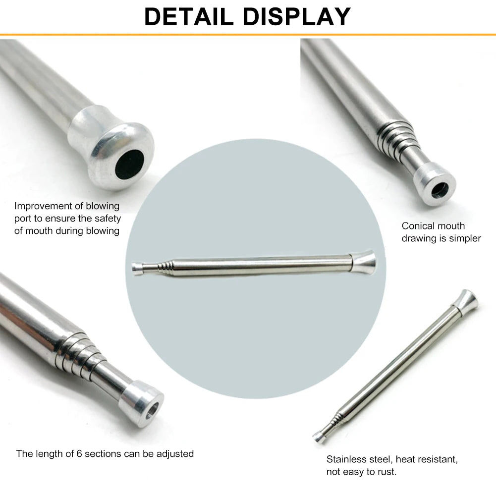 Portable Retractable Fire Blow Tube for Camping