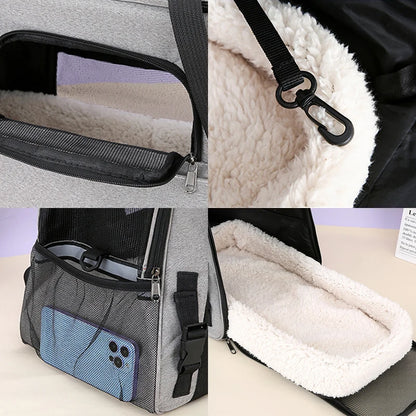 Soft-Sided Mesh Breathable Pet Transport Bag