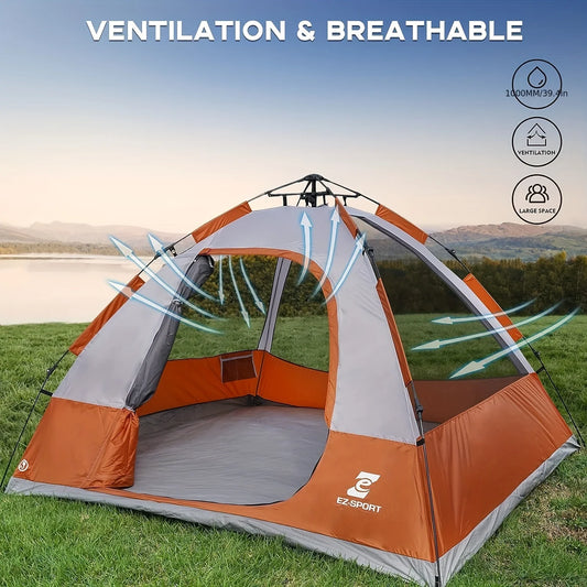 4 Person Waterproof Windproof Pop-Up Camping Tent
