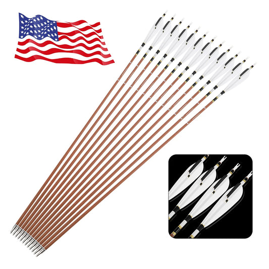 31inch Archery Pure Carbon Arrows Turkey Feathers