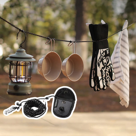 3M Stretch Clothesline with Clips for Camping and Travel