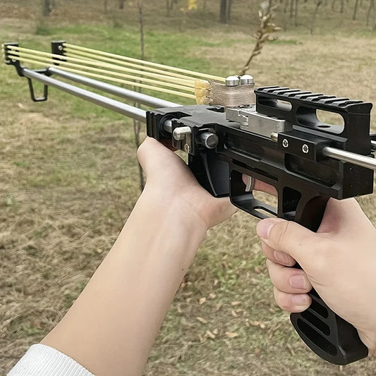 80LBS Telescopic Long Pole Slingshot With Laser