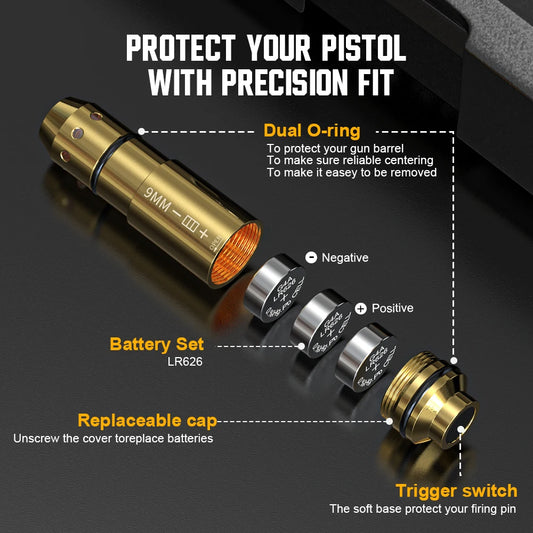 9mm Red Laser Dry Fire Training Cartridge