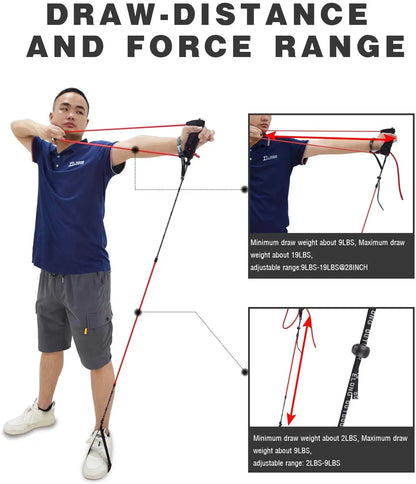 Ambidextrous Portable Archery 9-19lbs Bow Training Band