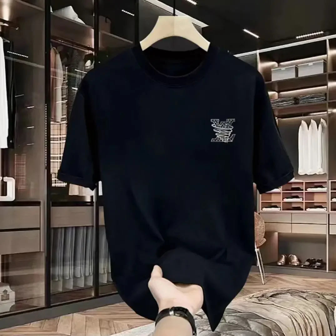 100% Pure Cotton High-Quality Men's Letter Print T-shirt