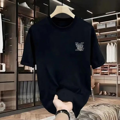 100% Pure Cotton High-Quality Men's Letter Print T-shirt