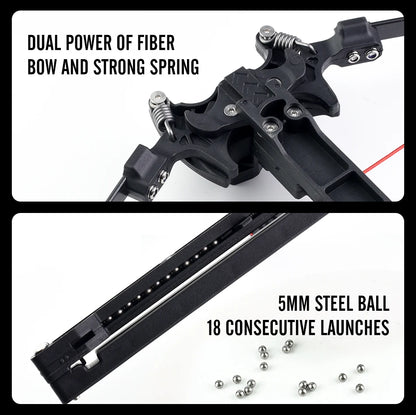 Adjustable Folding Bow for Arrows and Steel-Balls