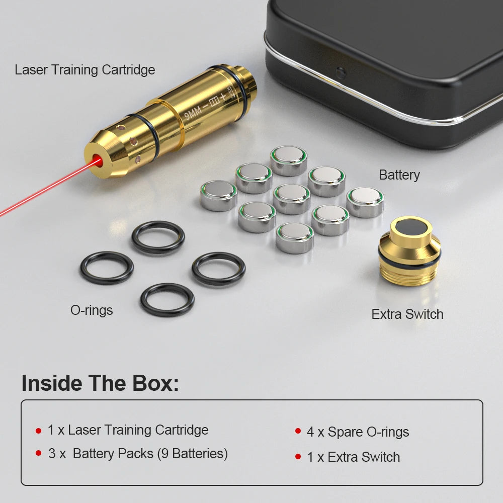 9mm Red Laser Dry Fire Training Cartridge