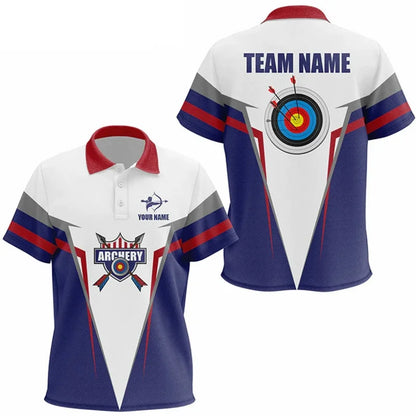 Male Archery 3D Printed Pattern Polo Shirts