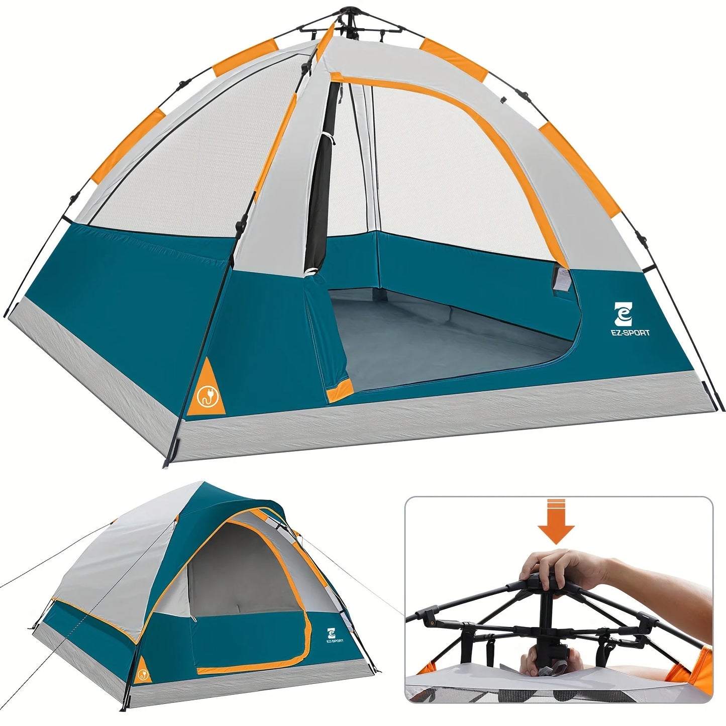 4 Person Waterproof Windproof Pop-Up Camping Tent