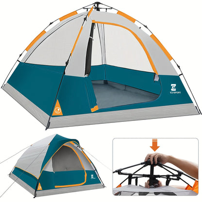 4 Person Waterproof Windproof Pop-Up Camping Tent
