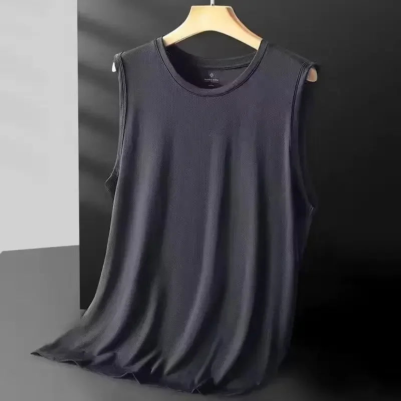 Men's Silk Mesh Lightweight Sports Tank Top