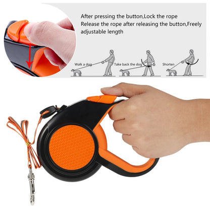 8M Retractable Dog Leash with Non-Slip Handle