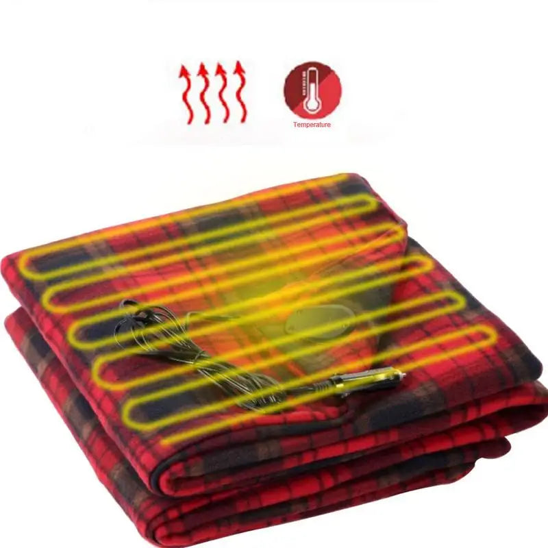 12V Electric Heated Car Throw Blanket