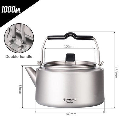 Tomshoo Ultralight Titanium Camping Coffee and Water Kettle