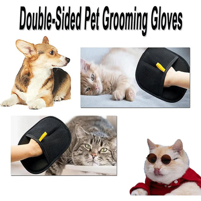 Reusable Static Removal Pet Grooming Gloves