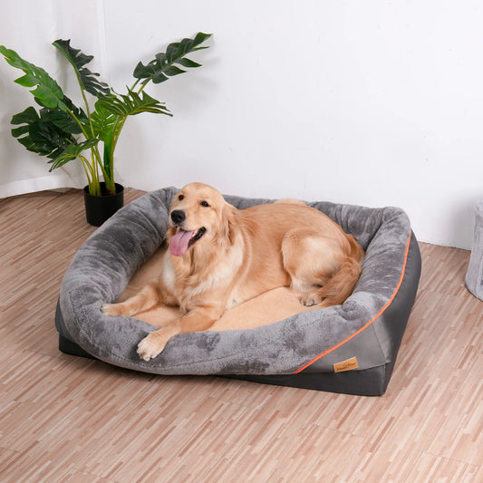 Multi-Size Super Soft Orthopedic Pet Bed with Bolstered Removable Cover