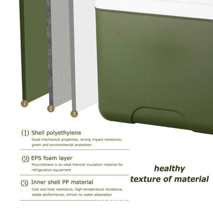 Portable Large-Capacity Camping Cooler Box for Outdoor Adventures