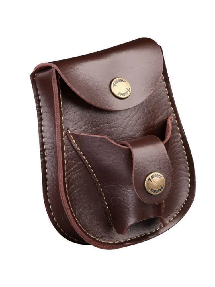 Black/Brown Slingshot and Steel Ball Leather Holster/Carrier
