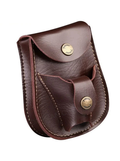 Black/Brown Slingshot and Steel Ball Leather Holster/Carrier