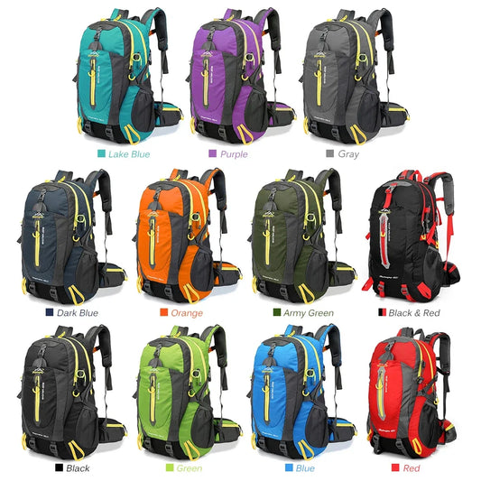 Unisex 40L Water Resistant Travel Backpack