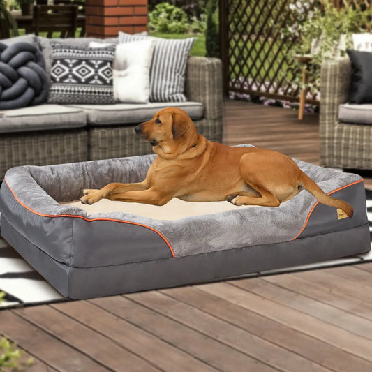 Multi-Size Super Soft Orthopedic Pet Bed with Bolstered Removable Cover