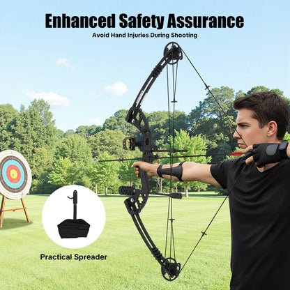 Right-Handed 30-55lbs Compound Bow 12 Arrows Arch Set