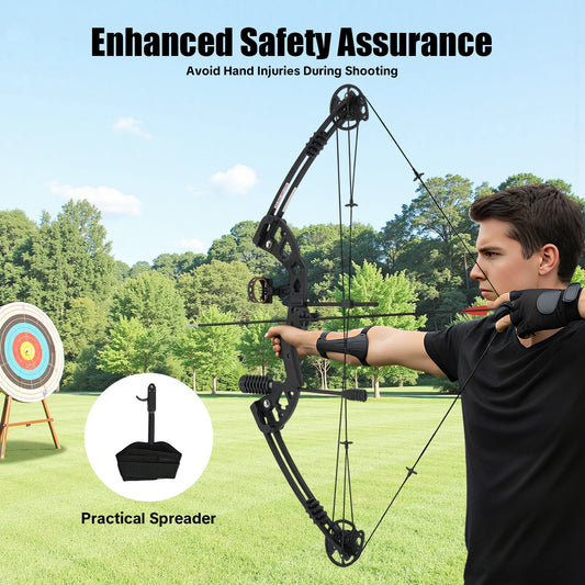 Right-Handed 30-55lbs Compound Bow 12 Arrows Arch Set