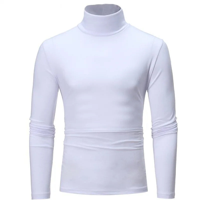 Men's High Neck Long Sleeve Breathable T-shirt-Slim Fit
