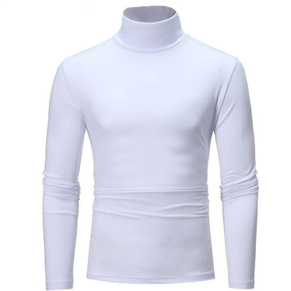 Men's High Neck Long Sleeve Breathable T-shirt-Slim Fit