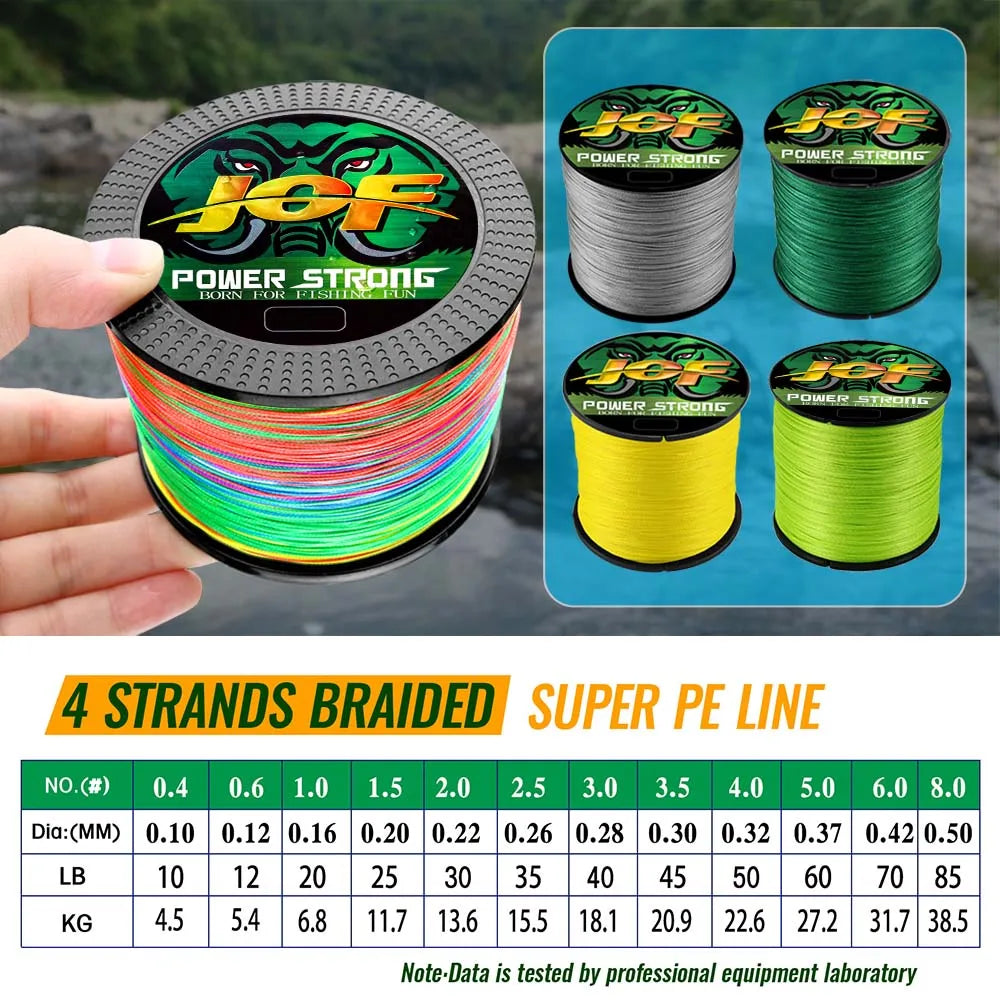 JOF Multifilament 300/100M Braided 4 Strands Fishing Line