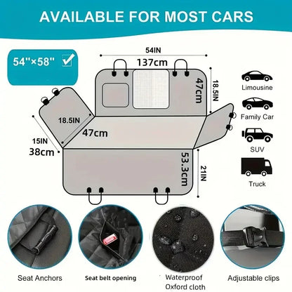 Nonslip 100% Waterproof Dog Car Seat Cover