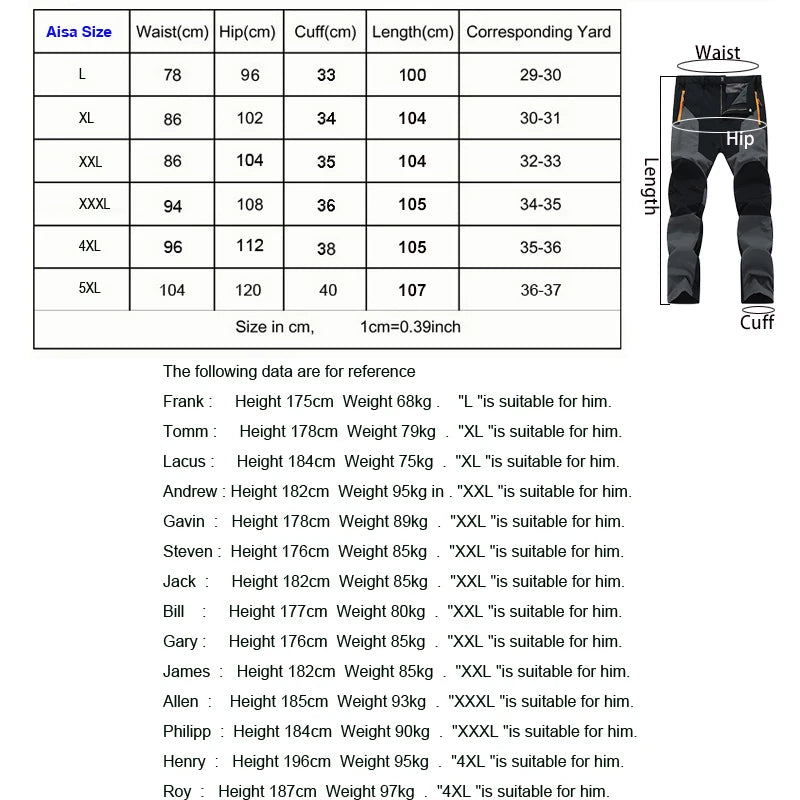 Summer Breathable Ultra-Thin Men's Cargo Hiking Pants