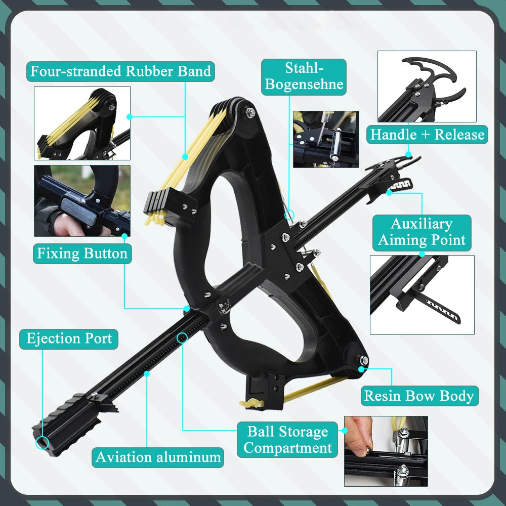Professional High Powered Steel Ball Slingshot Bow