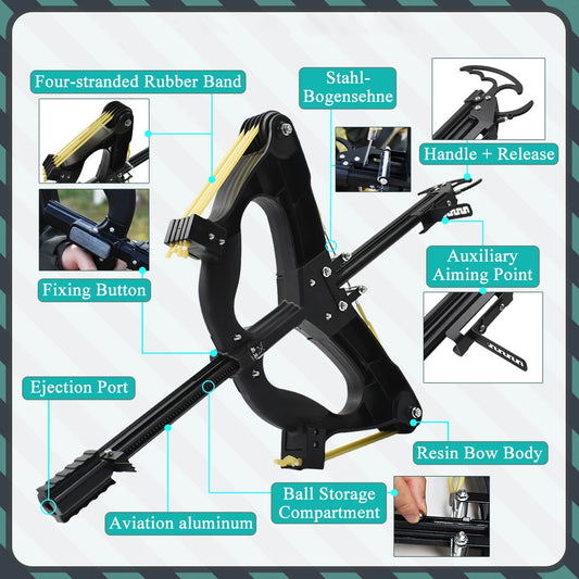 Professional High Powered Steel Ball Slingshot Bow