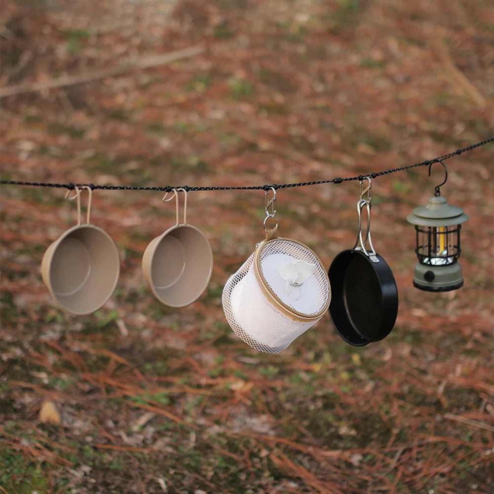 3M Stretch Clothesline with Clips for Camping and Travel