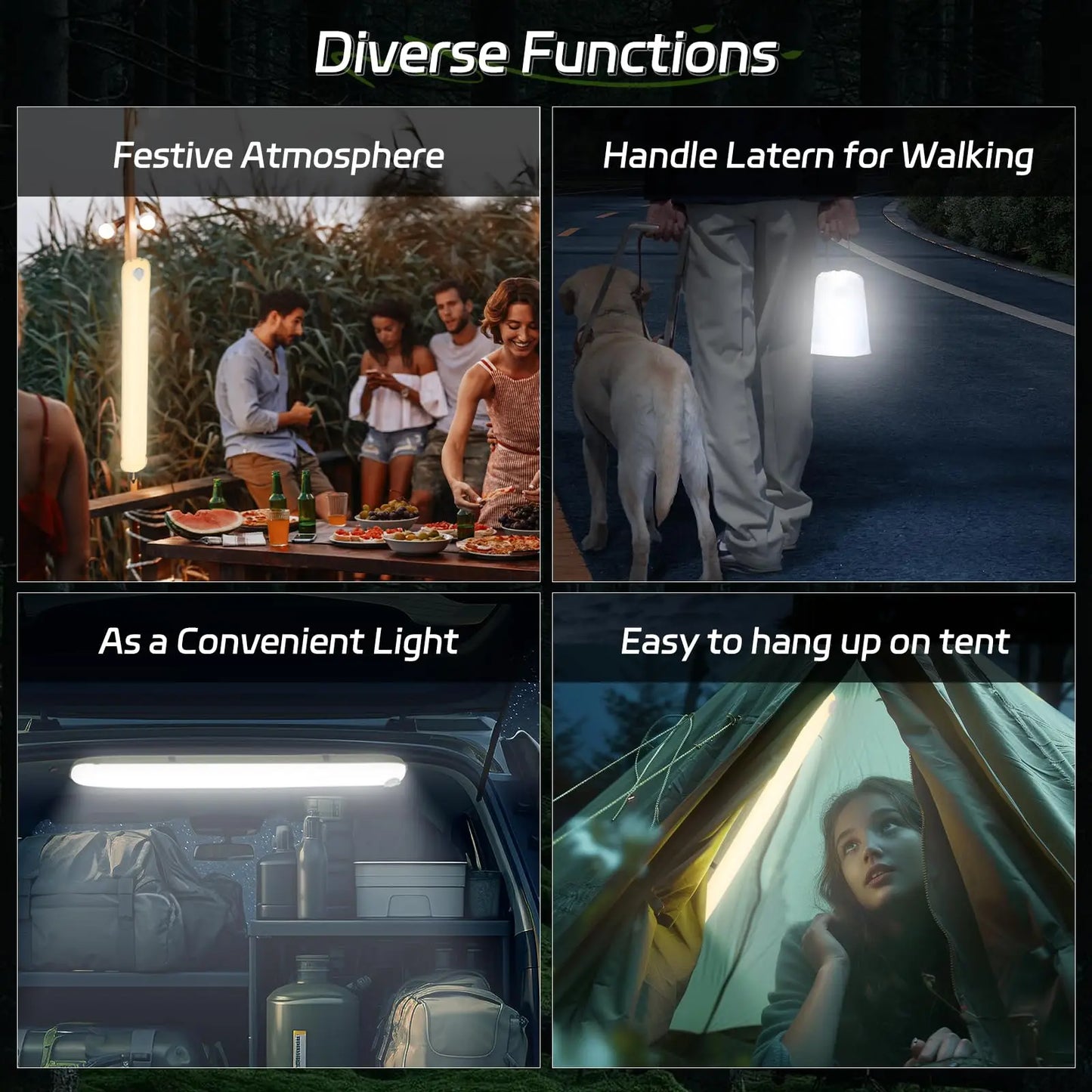 SELORSS Rechargeable Portable Waterproof Camp Light