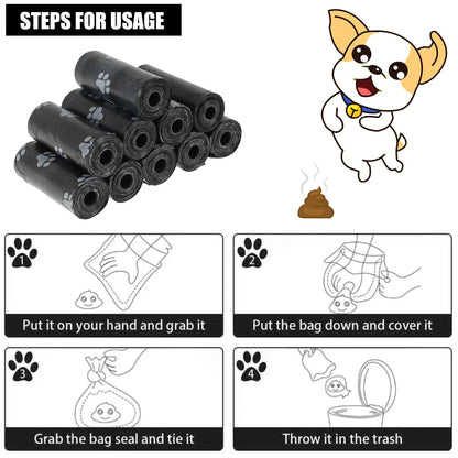 Durable Pet Poop Bag Rolls for Outdoor Cleaning
