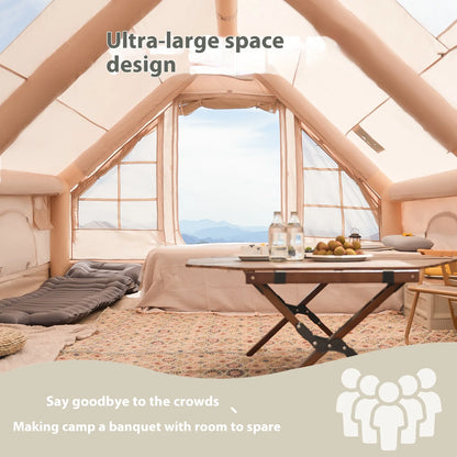 4/6/8 Person Inflatable Tent with Stove Plug
