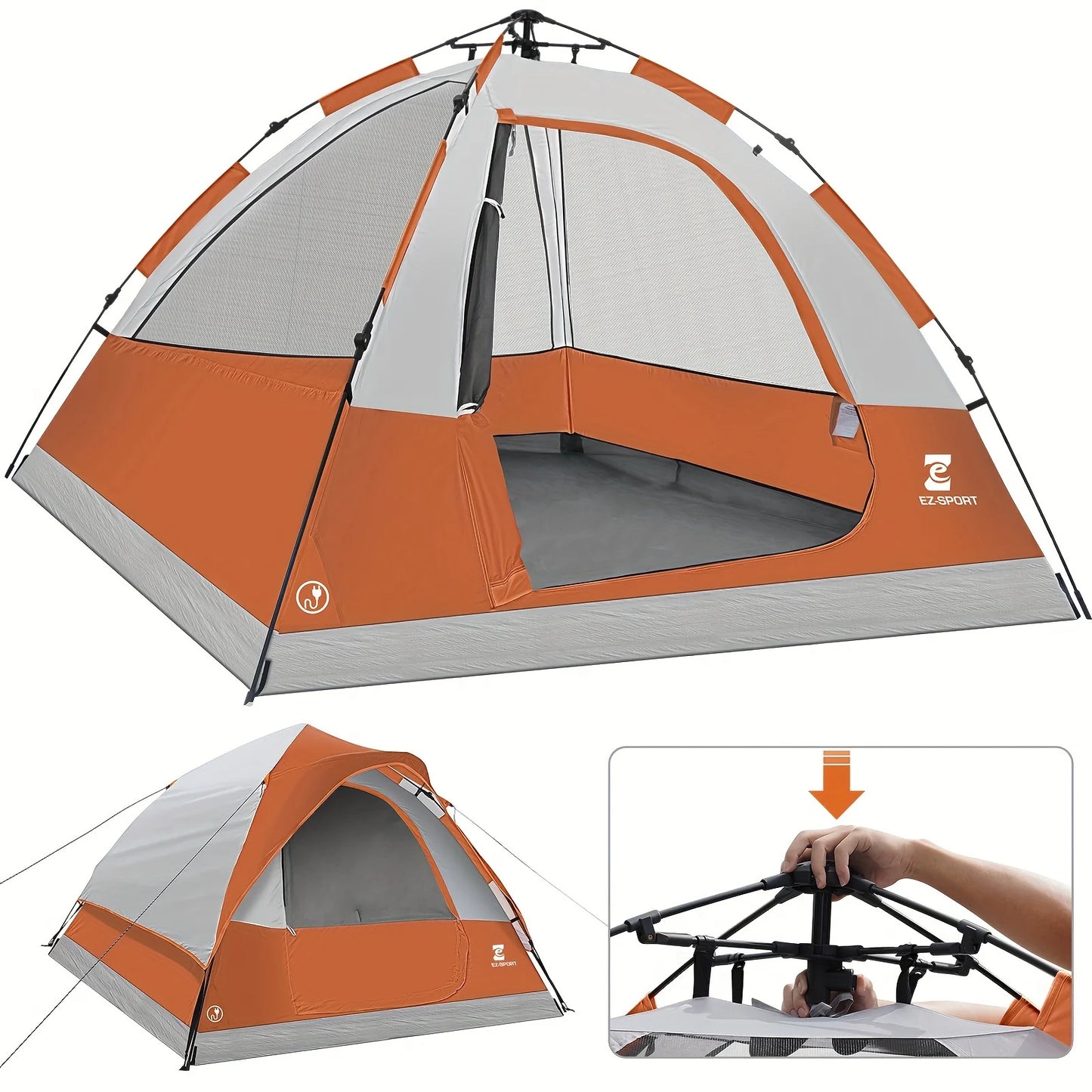 4 Person Waterproof Windproof Pop-Up Camping Tent