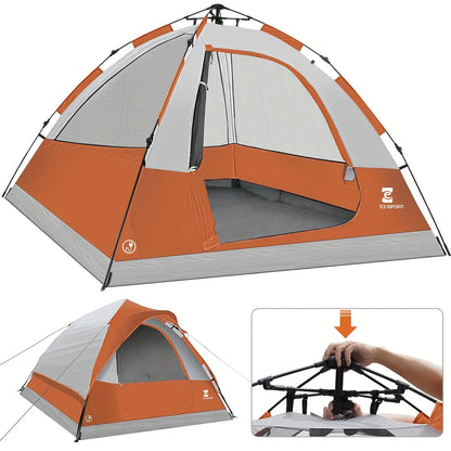 4 Person Waterproof Windproof Pop-Up Camping Tent