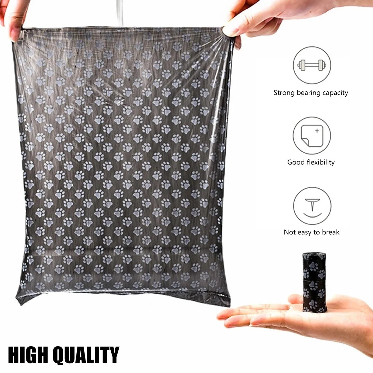 Durable Pet Poop Bag Rolls for Outdoor Cleaning