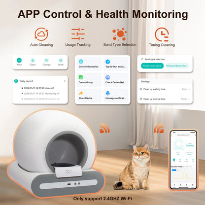 DOEL Self-Cleaning Cat Litter Box with App