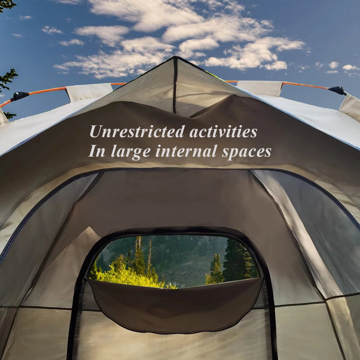 Windowless Ed's Windowless Doors Quick-opening Automatic Rainproof Sunshine-proof Tent ...