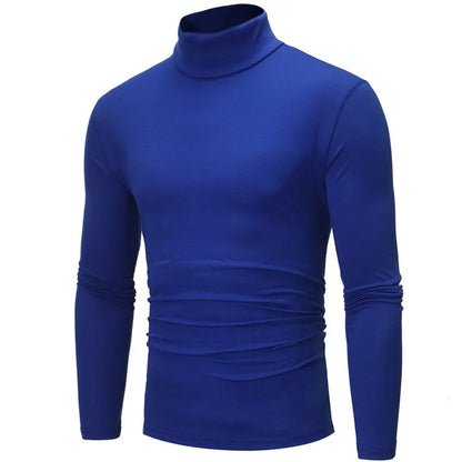 Men's High Neck Long Sleeve Breathable T-shirt-Slim Fit