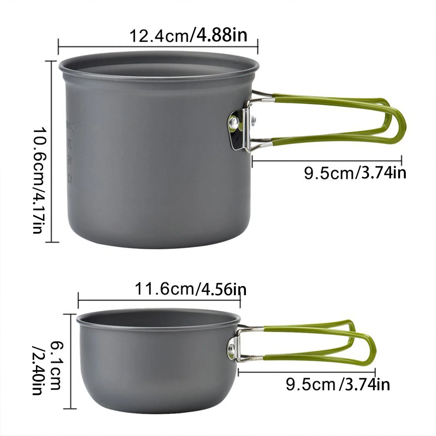 Portable Aluminum Camping Cookware Set for Outdoor Cooking