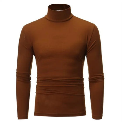 Men's High Neck Long Sleeve Breathable T-shirt-Slim Fit