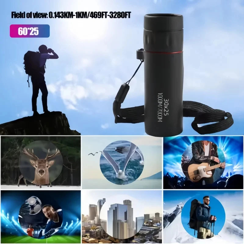 Mini 2000x25 HD Monocular Telescope for Camping Hunting & Birdwatching