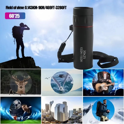 Mini 2000x25 HD Monocular Telescope for Camping Hunting & Birdwatching