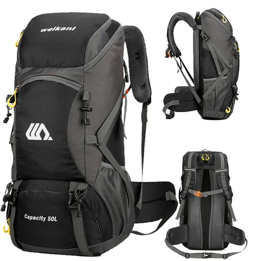 Waterproof 50L Hiking Backpack for Climbing and Travel